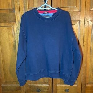 Tommy Hilfiger Men's Navy Crewneck with Red Trim